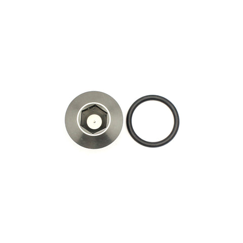 DeatschWerks 10AN ORB Male Plug Low Profile Internal Allen/Hex (Incl O-Ring) - Anodized Matte Black - 6-02-0719-B