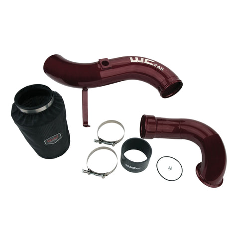 Wehrli 06-07 Chevrolet 6.6L LBZ Duramax 4in Intake Kit Stage 2 - WCFab Red - WCF100638-RED