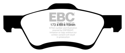 EBC 08-09 Ford Escape 2.3 Greenstuff Front Brake Pads - DP61709