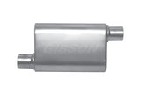 Gibson MWA Superflow Offset/Offset Oval Muffler - 4x9x14in/2.25in Inlet/2.25in Outlet - Stainless - BM0103