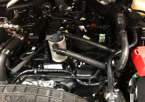 J&amp;L 2019-2024 Ford Ranger 2.3L Driver Side Oil Separator 3.0 - Clear Anodized - 3037D-C