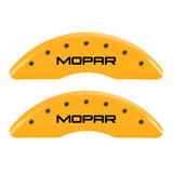 MGP 4 Caliper Covers Engraved Front & Rear MOPAR Yellow finish black ch - 55002SMOPYL