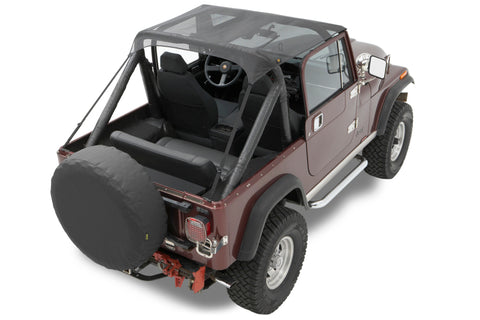 Bestop 76-86 Jeep Cj7 / 81-85 Scdodge Rambler Cj8 / 87-91 Wrangler YJ Traditional Bikini (Mesh) - 52508-11
