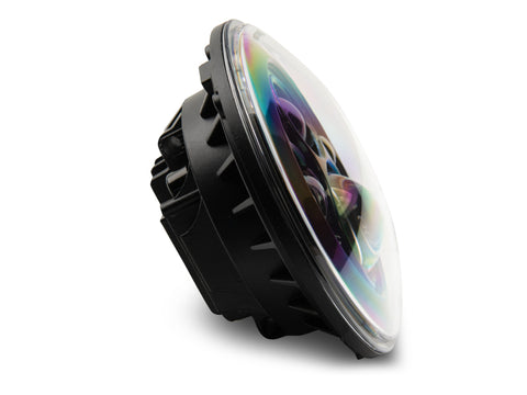 Raxiom 97-18 Jeep Wrangler TJ/JK Axial Series LED Daymaker Headlights- Black Housing (Clear Lens) - J108042