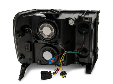 Raxiom 07-14 GMC Sierra 1500/2500 HD/3500 HD Axial OEM Rep Headlights- Chrome Housing- Smoked Lens - S518299