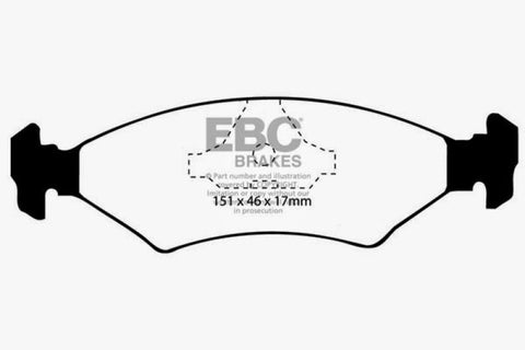 EBC 93-97 Kia Sephia 1.6 Ultimax2 Front Brake Pads - UD350