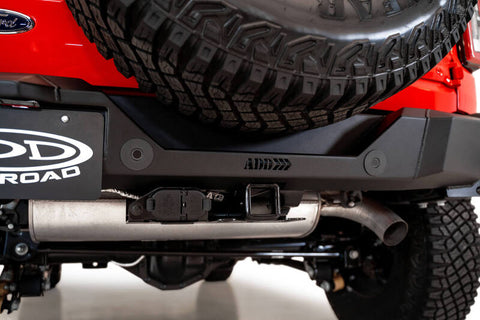 Addictive Desert Designs 2021+ Ford Bronco Rock Fighter Rear Bumper - Hammer Black - R23012NA01NA