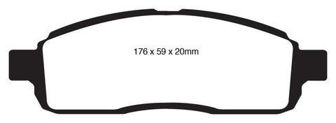 EBC 09 Ford F150 4.6 (2WD) 6 Lug Yellowstuff Front Brake Pads - DP41843R