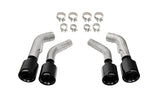 Corsa 2016-2024 Chevrolet Camaro SS / ZL1 Black Carbon Fiber 4.5in Twin Tip Kit - 21835CFBLK