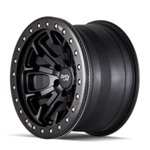 Dirty Life 9303 DT-1 17x9 / 8x170 BP / -12mm Offset / 130.8mm Hub Matte Black Wheel- Beadlock - 9303-7970MB