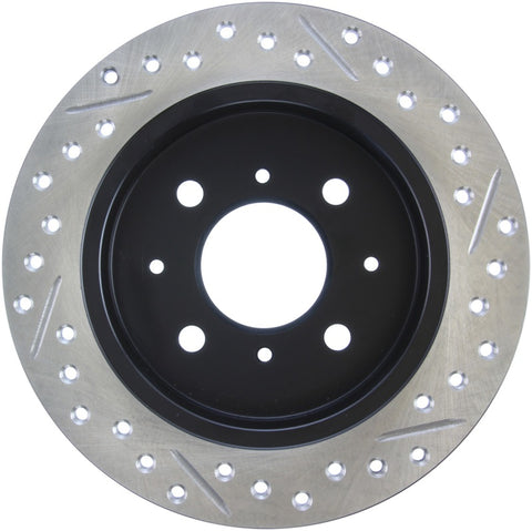 StopTech 90-96 Acura Integra / 97-01 Integra (Exc. Type R) Slotted & Drilled Right Rear Rotor - 127.40017R