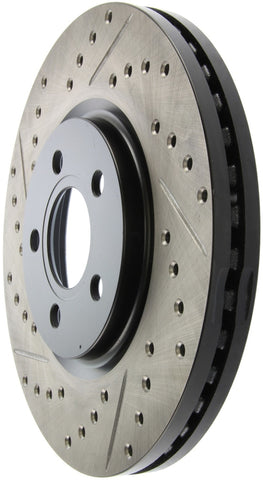 StopTech 03-09 Chrysler PTCruiser Tur / 03-05 Dodge Neon SRT-4 Front Right Slotted & Drilled Rotor - 127.63053R