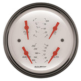 AutoMeter Gauge Quad 3-3/8in. 0 Ohm(e) to 90 Ohm(f)Elec Arctic White - 1314