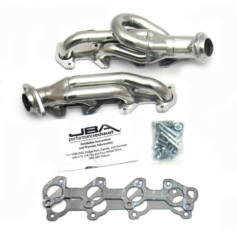 JBA 02-03 Dodge Ram 4.7L PowerTech 1-1/2in Primary Silver Ctd Cat4Ward Header - 1949S-1JS