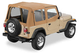 Bestop 88-95 Jeep Wrangler YJ Replace A-Top (Spice Sailcloth Clear Windows Upper Door Skins ) - 79120-37