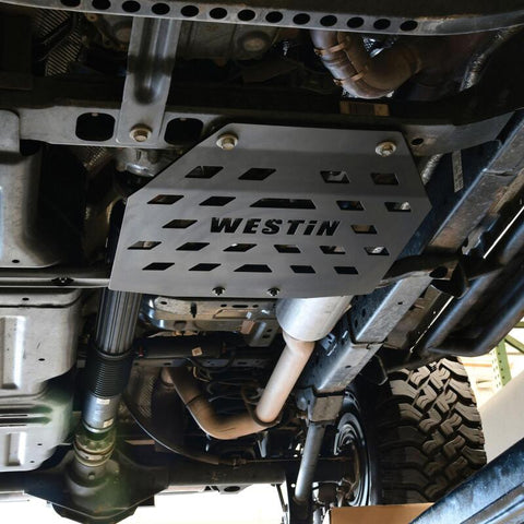 Westin/Snyper 18-21 Jeep Wrangler JL Transfer Case Skid Plate - Textured Black - 42-21085