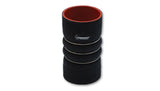 Vibrant 4 Ply Aramid Reinf Silicone Hump Hose conn 3.5in IDx6in long 3 reinforcement rin MATTE BLK - 11821