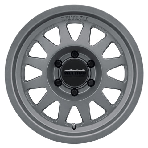 Method MR704 17x8.5 0mm Offset 5x5 71.5mm CB Matte Titanium Wheel - MR70478550800