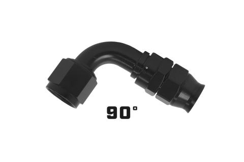 Aeromotive PTFE Hose End - AN-06 - 90 Deg - Black Anodized - 15352