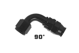Aeromotive PTFE Hose End - AN-06 - 90 Deg - Black Anodized - 15352