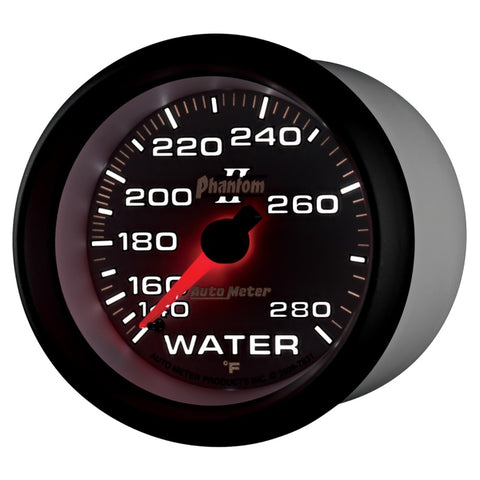 Autometer Phantom II 2-5/8in 140-280 Degree F Mechanical Water Gauge - 7831