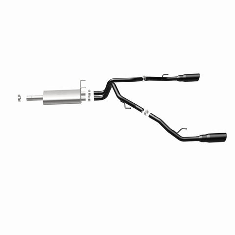 Magnaflow 09-15 Dodge Ram 1500 V8 Dual Spilt Rear Exit Black Stainless C/B Perf Exhaust - 15363