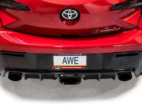 AWE Tuning 2023+ Toyota GR Corolla Touring Edition Exhaust - Diamond Black Tips - 3015-53472