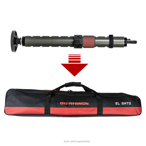 Go Rhino XVenture Gear El Gato EG1 Hydraulic Jack Bag - Black/Red Nylon - XG-RJ50050B