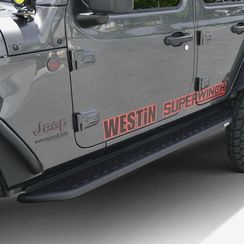 Westin 18-24 Jeep Wrangler (JL) Unlimited 4DR Outlaw Running Board - Textured Black - 28-34065
