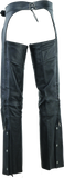 River Road Longhaul Leather Chaps Black - Large - 094440