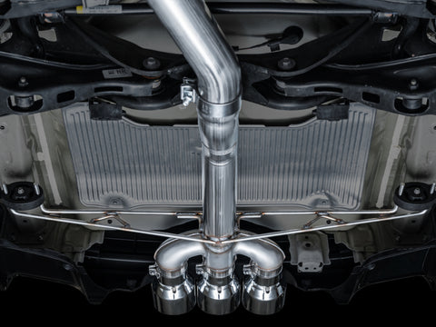 AWE Tuning 2024 Acura Integra Type S DE5 FWD Track Edition Exhaust w/ Triple Chrome Silver Tips - 3020-52335