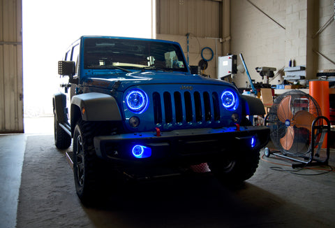 Oracle Jeep Wrangler 07-17 Halo Kit - ColorSHIFT w/ 2.0 Controller - 2665-333