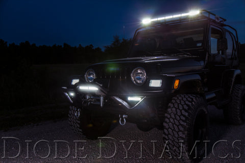 Diode Dynamics 12 In LED Light Bar Single Row Straight Clear Wide (Pair) Stage Series - DD5023P