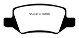 EBC 08-09 Mercedes-Benz B200 2.0 Greenstuff Rear Brake Pads - DP21438
