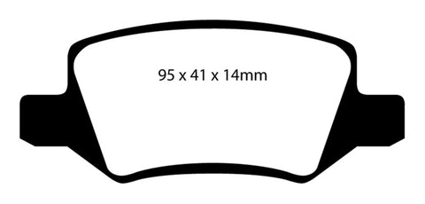 EBC 08-09 Mercedes-Benz B200 2.0 Greenstuff Rear Brake Pads - DP21438