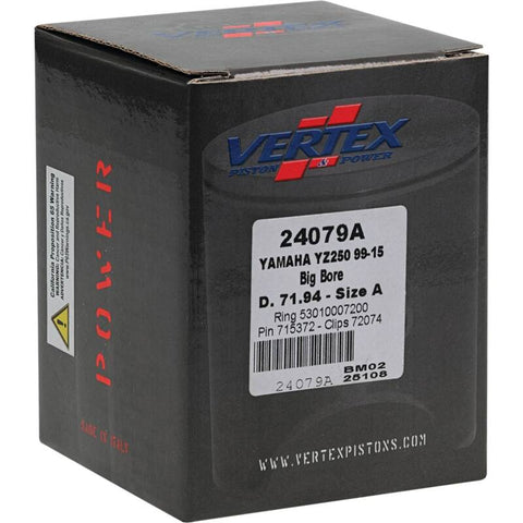 Vertex Piston 22-23 Fantic Motor XX 250 250cc +5.6mm Cast Big Bore Piston Kit 72mm. 295cc. - 24079A