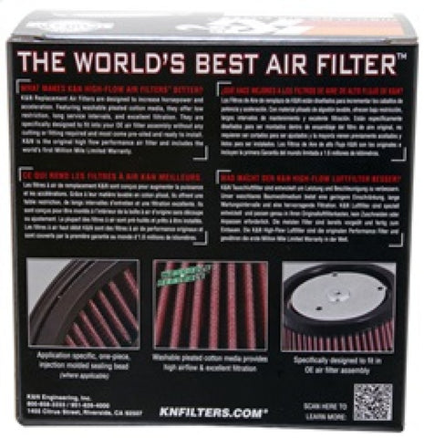 K&N S&S FILTER 6in OD x 4-5/8in ID x 2-3/16in H Replacement Filter for Harley Davidson - E-3225