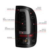 ANZO 1995-2000 Toyota Tacoma LED Taillights Black Housing Smoke Lens (Pair) - 311354