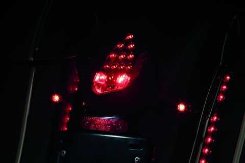 Kuryakyn Rear Turn Signal & License Plate Mount Indian Black - 3129