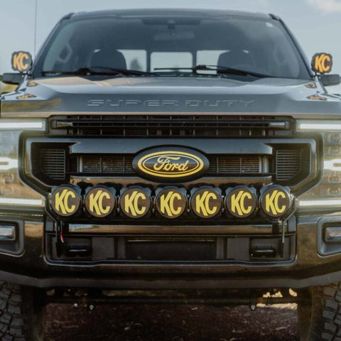 KC HiLiTES 2017+ Ford Super Duty Gravity LED Pro6 7-Light Bar Kit - Front Bumper - 91346