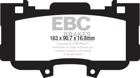 EBC 2015+ Ford Mustang 5.0L Bluestuff Front Brake Pads - DP53042NDX
