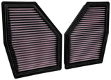 K&N 2020 BMW M550i 4.4L V8 Replacement Air Filter (2 Per Box) - 33-3155