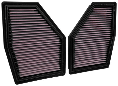 K&N 2020 BMW M550i 4.4L V8 Replacement Air Filter (2 Per Box) - 33-3155