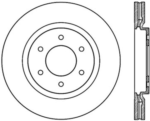StopTech Power Slot 08-09 Infiniti QX4/QX56 / 07-09 Nissan Armada Right Front Slotted Cryo Rotor - 126.42099CSR