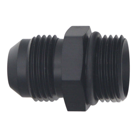 DeatschWerks 10AN ORB Male to 10 AN Male Flare Adapter (Incl O-Ring) - Anodized Matte Black - 6-02-0403-B