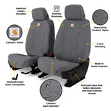 Covercraft 21-25 Ford F150 Carhartt Super Dux SeatSaver Custom 1st Row Seat Covers - Gravel - SSC3489COGY