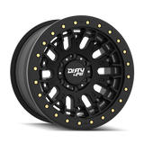 Dirty Life DT-3 17X9 6x139.7 -12 Offset - Satin Black w/ Simulated Beadlock - 9317-7983MB