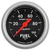 Autometer Sport-Comp 52mm 0-100 PSI Electronic Fuel Pressure Gauge - 3363