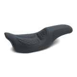 Mustang 08-21 Harley Electra Glide, Rd Glide, Rd King, Str Glide 1PC Seat w/Diamond Stitch - Black - 76981