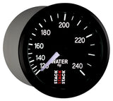 Autometer Stack 52mm 120-240 Deg F 1/2in Npt (M) Mechanical Water Temp Gauge - Black - ST3108